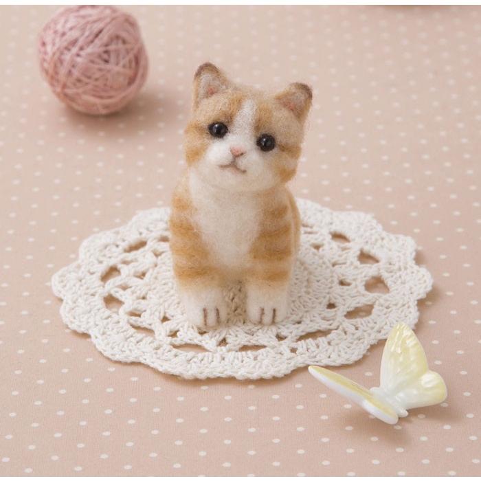 茶トラの子猫ちゃん フェルトマスコット 手作りキット ぬいぐるみ ねこ