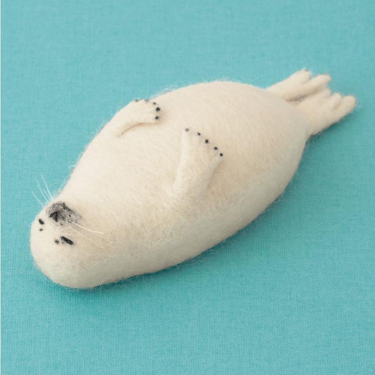 羊毛フェルトで作る アザラシのマスコット手作りキット ぬいぐるみ 自由研究 あざらし 動物 Hm F441 544 幸せデリバリー 通販 Yahoo ショッピング