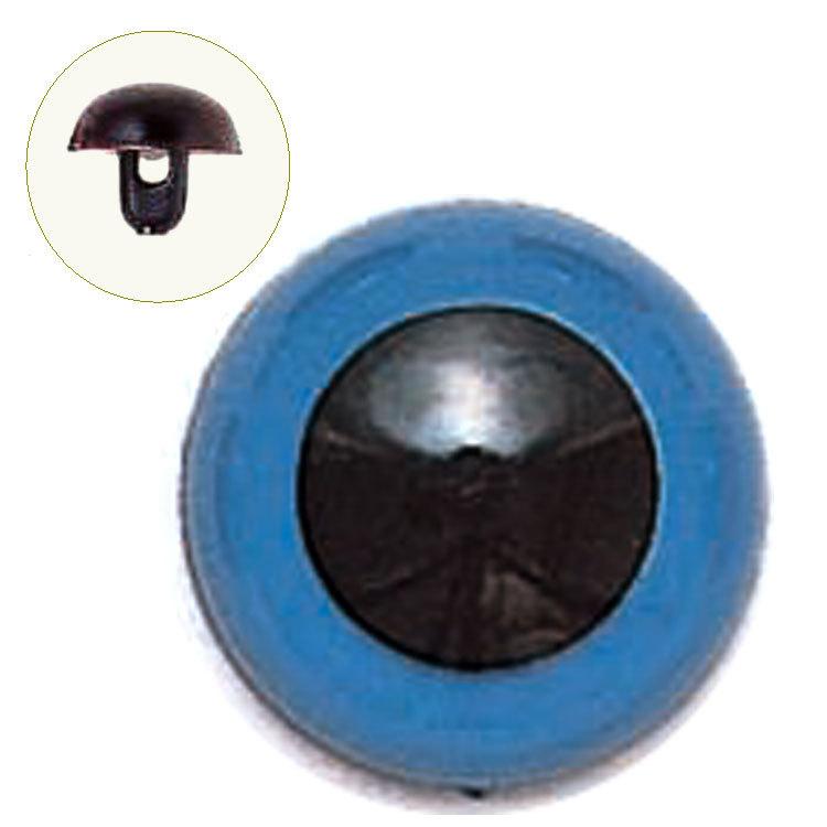 ぬいぐるみ・マスコット用の目ブルー（プラスチックアイ）縫い付け式
