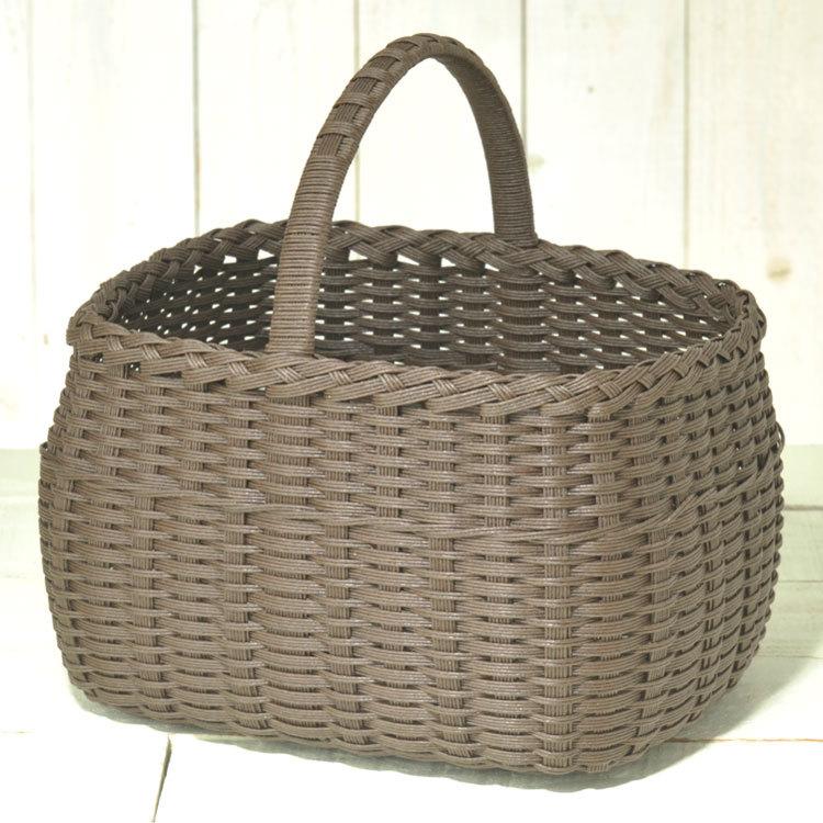 自分で作る チョコブラウンのバスケット 手作りキット（幅22.5cm）趣味