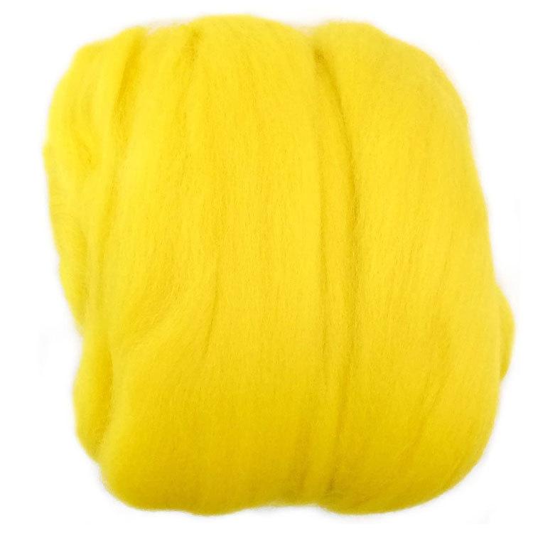 羊毛フェルト玉「ソリッド」45 黄色（カナリアイエロー）50g×3玉セット