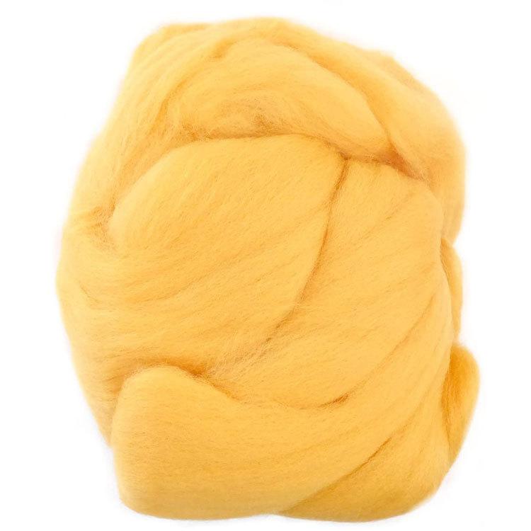羊毛フェルト玉「ソリッド」5 明るいオレンジ色（橙色）50g×3玉セット