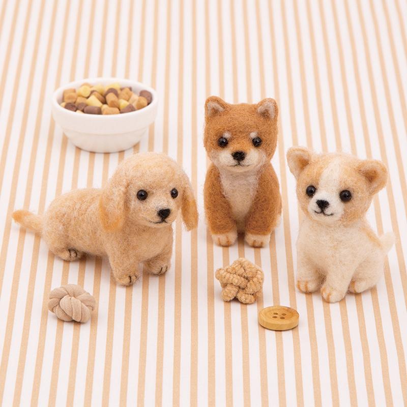 柴犬 チワワ ミニチュアダックスフント 手作りキット 犬3体 柴犬 チワワ ミニチュアダックスフント 手作りキット 犬3体