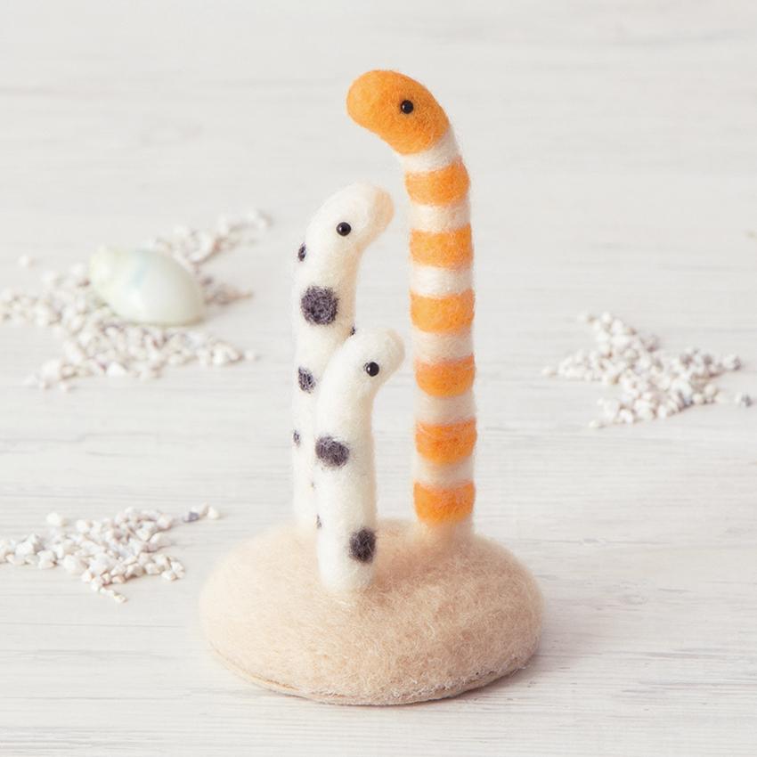 ニシキアナゴ と チンアナゴ 手作りキット フェルトマスコット