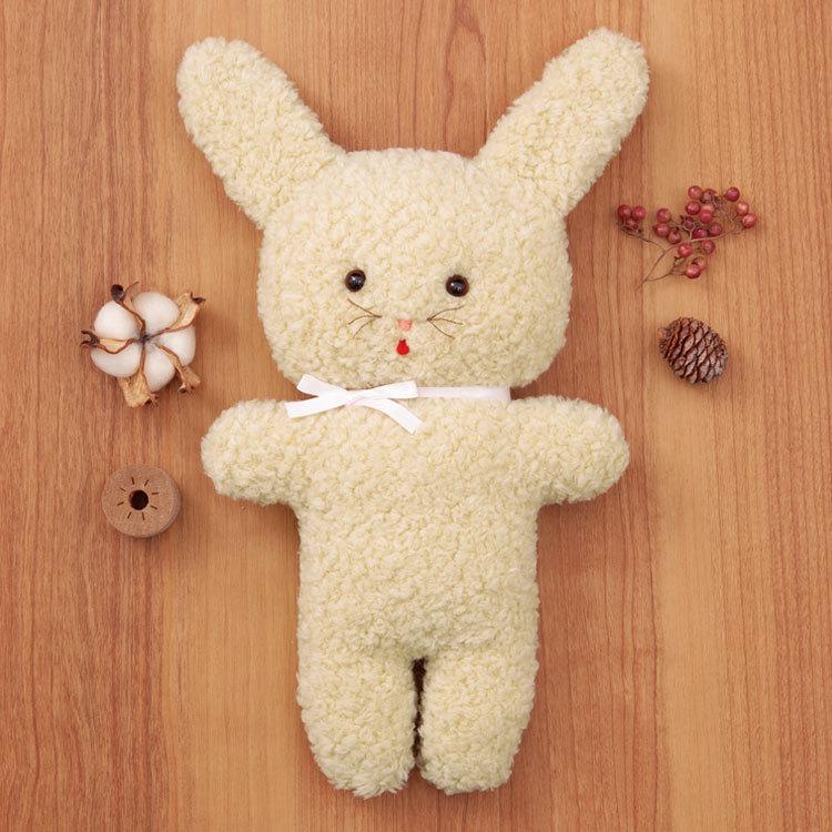 うさぎ　ぬいぐるみ　ハンドメイド 綿・針・ペレット50g付き うさぎ の ぬいぐるみ1体 と 選べる洋服1点の