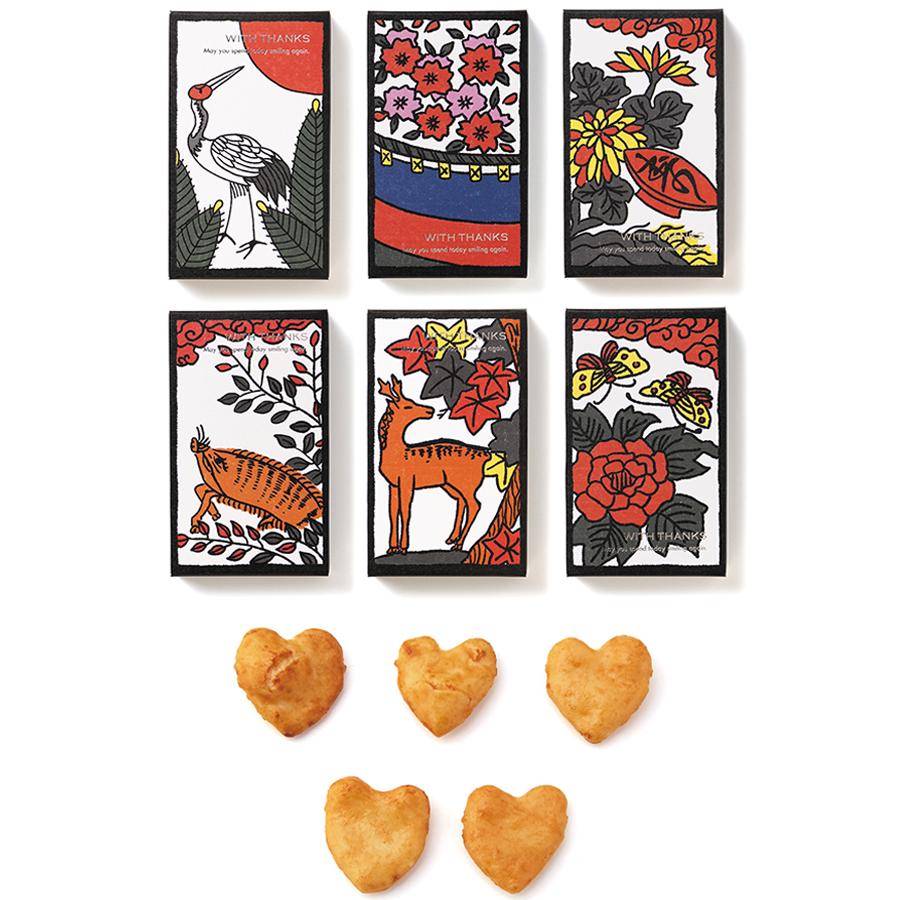 花札ページ プチギフト 300円】 祝かるた（ハートせんべい） 花札 和風