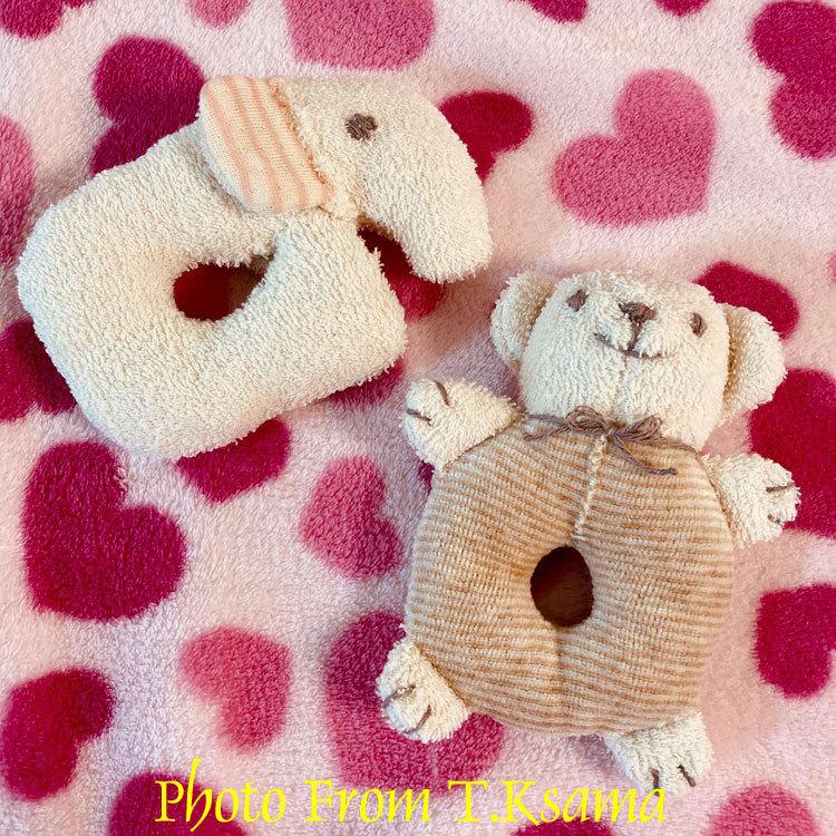 オーガニック綿50gと糸付き ぞうさんとクマさんのがらがら 手作りキット 出産祝いラトル 赤ちゃんのおもちゃ ファーストトイ Kumazo Set 幸せデリバリー 通販 Yahoo ショッピング