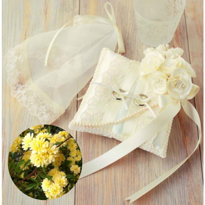 ベール付きモッコウバラのリングピロー手作りキット シャンパンゴールド 結婚式 木香薔薇 結婚祝い Rose Veil136 幸せデリバリー 通販 Yahoo ショッピング