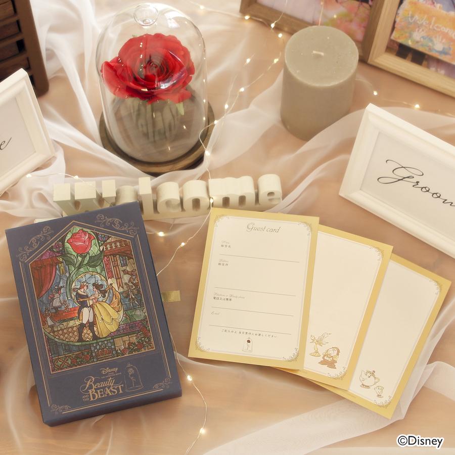 ディズニー芳名帳 美女と野獣 カード100枚入り ボックス型カード式