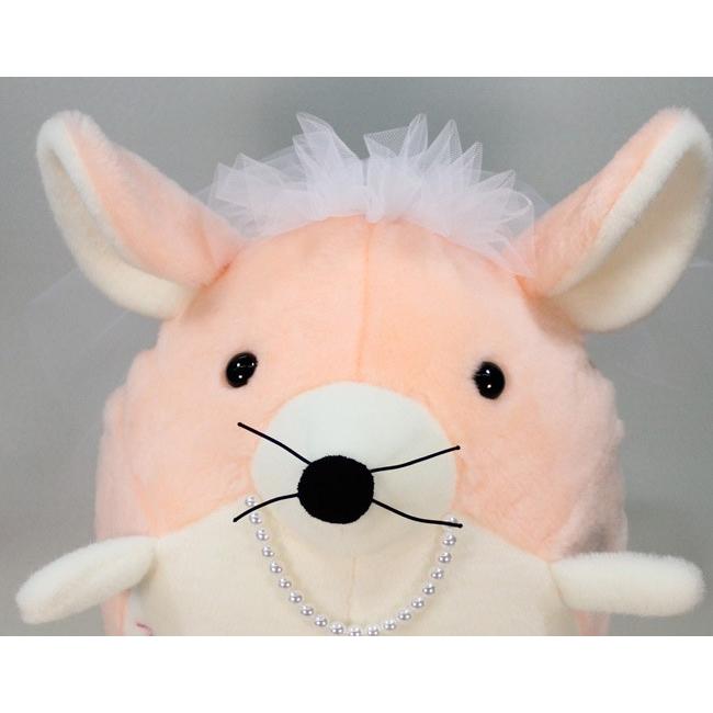 ねずみちゃんのウェイトドール女の子（ネックレス・ベール付き 子年)完成品 生まれた時の体重で作る干支のぬいぐるみ（出産祝い・親ギフト） teraetoner幸せデリバリー 通販