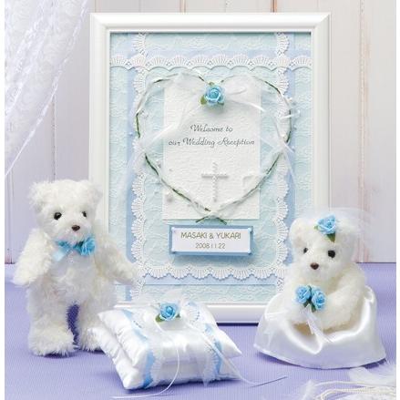 超人気 手作りキット3点セット エンジェル サムシングブルー リングピロー ウエルカムベア ウェルカムボード 額付き 結婚式 結婚祝い 超歓迎 Giftideasforall Com