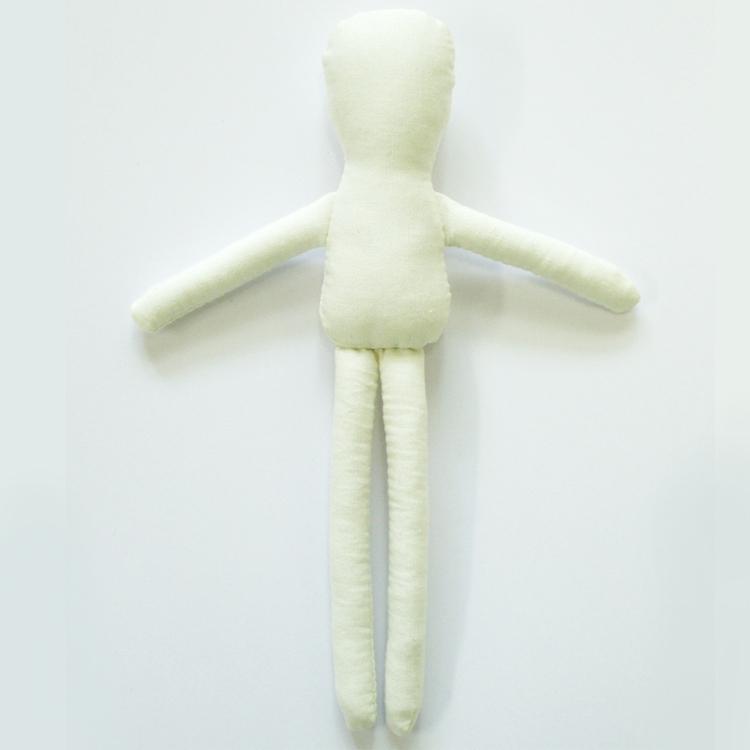 文化人形 手作りキット 赤いワンピース 人形ボディ フェイスシール付き