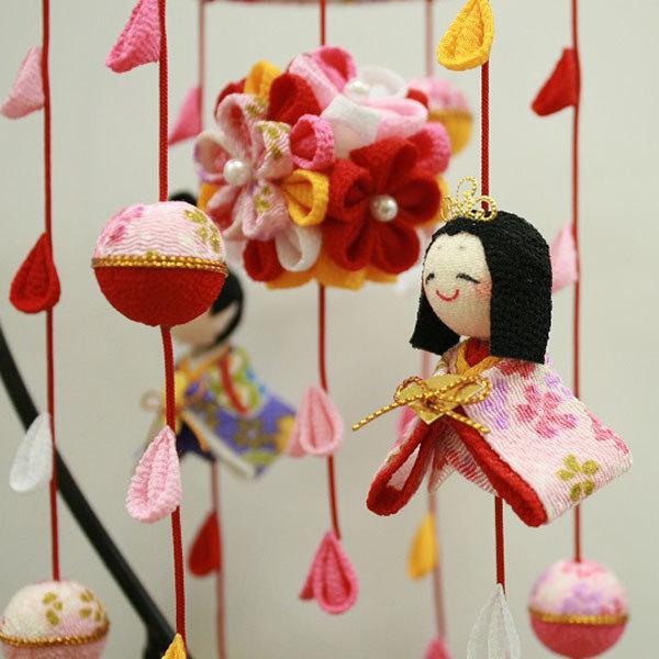 ハンドメイド吊るし雛とミニチュア几帳 受注生産】吊るし飾りの中心の