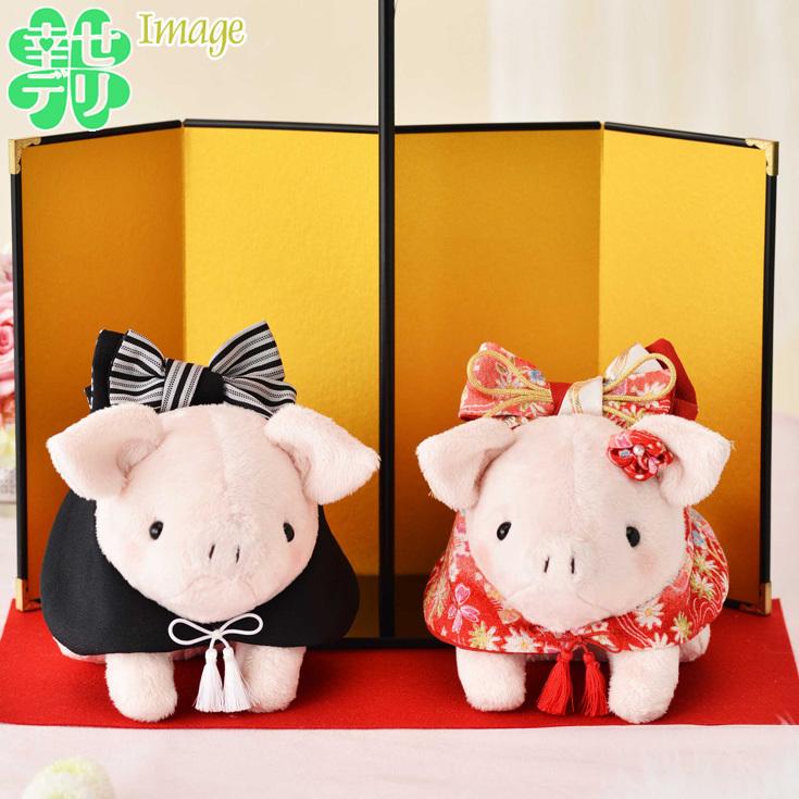 綿・針・糸付き 和装とんちゃんピンク ウェディングドール手作りキット