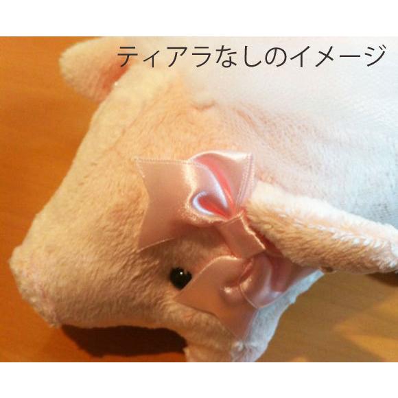 ウェルカムとんちゃんピンク ウェルカムドール完成品 ティアラなし・お名入れあり 結婚式 豚 ぬいぐるみ ぶた ウェディング 人形_1