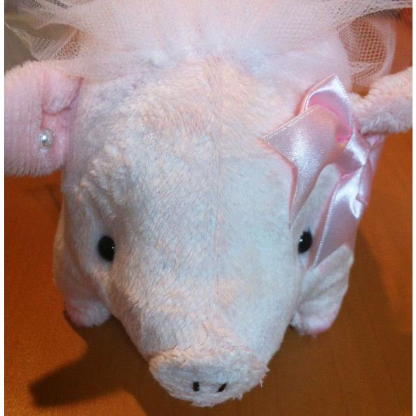 ウェルカムとんちゃんピンク ウェルカムドール完成品 ティアラなし・お名入れあり 結婚式 豚 ぬいぐるみ ぶた ウェディング 人形_2