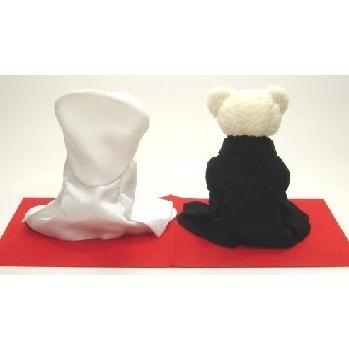 しあわせいっぱい和装くまさんのウェルカムベア 完成品 座ったタイプ