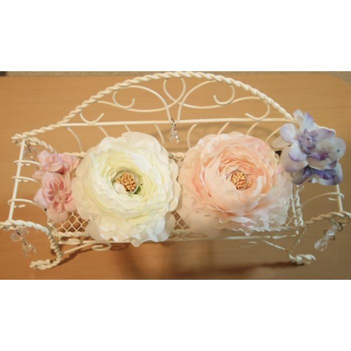 ワイヤー ベンチ L 幅27×奥行8×高さ17cm フラワーベース ラブチェアー