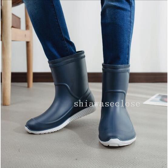 メンズ レインブーツ レインシューズ 雨靴 長靴 農作業 雨靴 ショートブーツ スノーブーツ 防水 防滑 通勤 おしゃれ nxy14 しあわせクローゼット 通販 Yahoo ショッピング