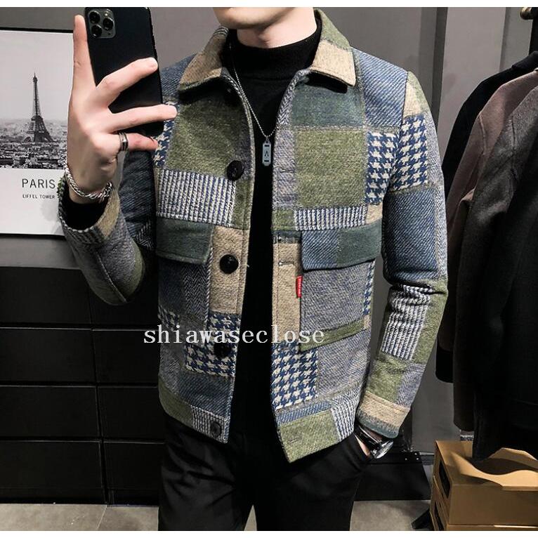 チェスターコートメンズ ショートジャケット ショートコート ウールコート ビジネスジャケット ラシャコートトレンチコート 紳士