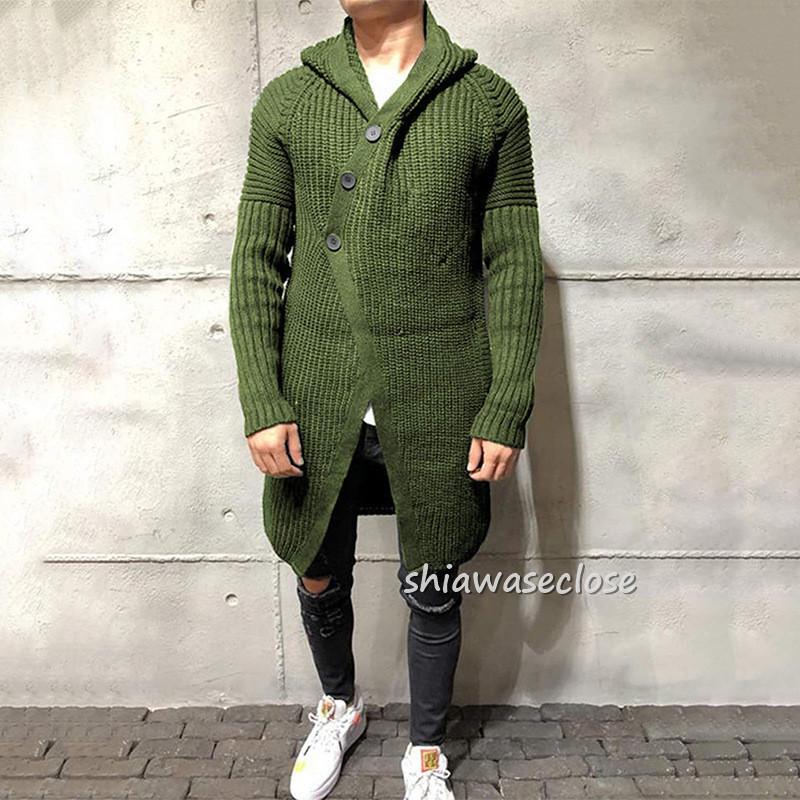 ニットカーディガン メンズ コーディガン セーター ニットジャケット ニットアウター フード付きロング丈 春秋冬 カットソー 暖かい 無地メンズ ファッション 21nsmyks16 しあわせクローゼット 通販 Yahoo ショッピング