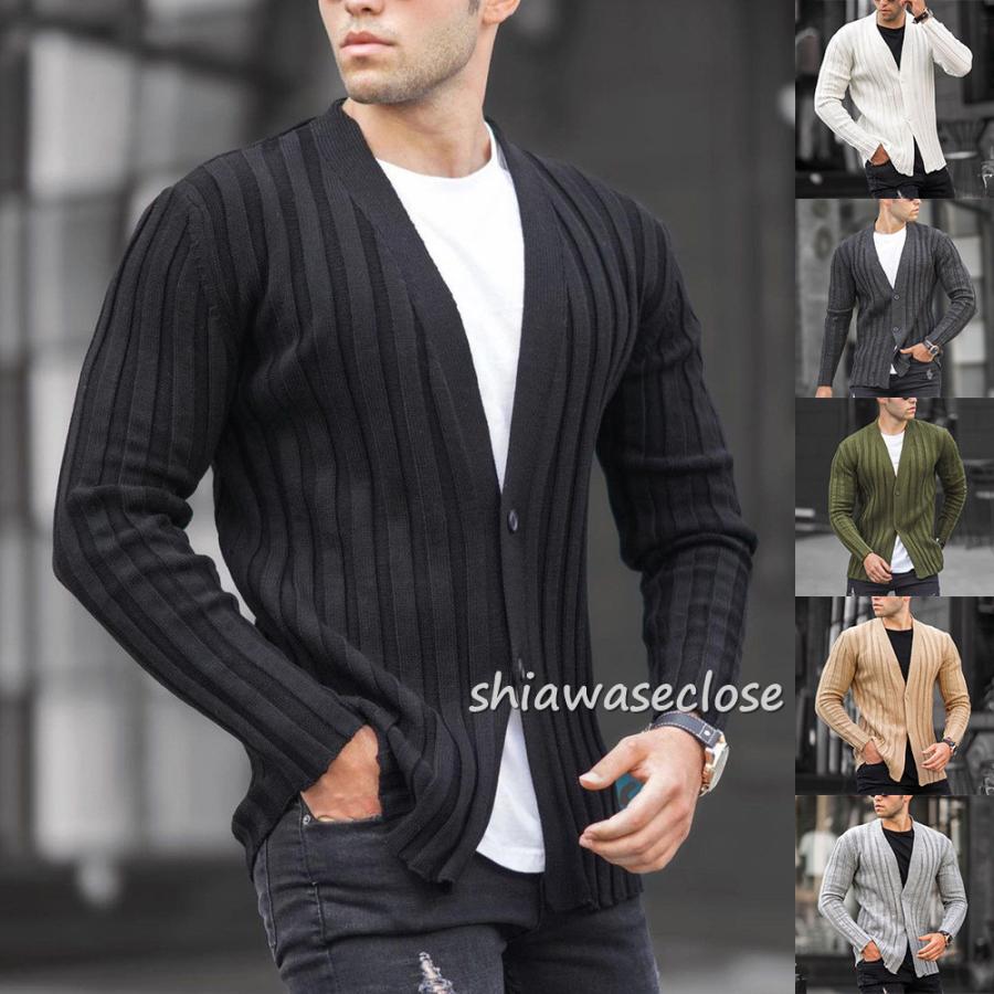 ニットカーディガン メンズ コーディガン セーター ニットジャケット ニットアウターvネックショート丈春秋冬 カットソー 暖かい 無地メンズ ファッション 21nsmyks40 しあわせクローゼット 通販 Yahoo ショッピング