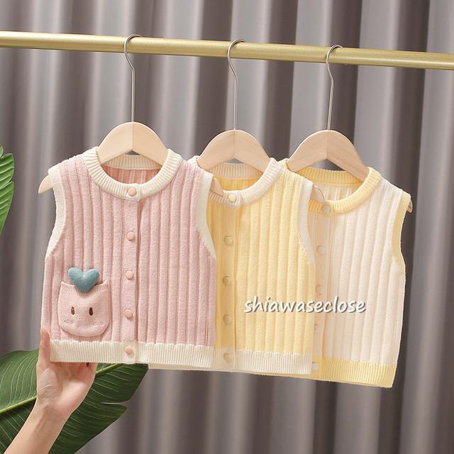 ニットベスト キッズ 子供 ジュニア ベビーノースリーブ プルオーバー セーター Vネック 子供服 おしゃれ 女の子 春秋 80 90 100 110 1cm 21ntmyks42 しあわせクローゼット 通販 Yahoo ショッピング