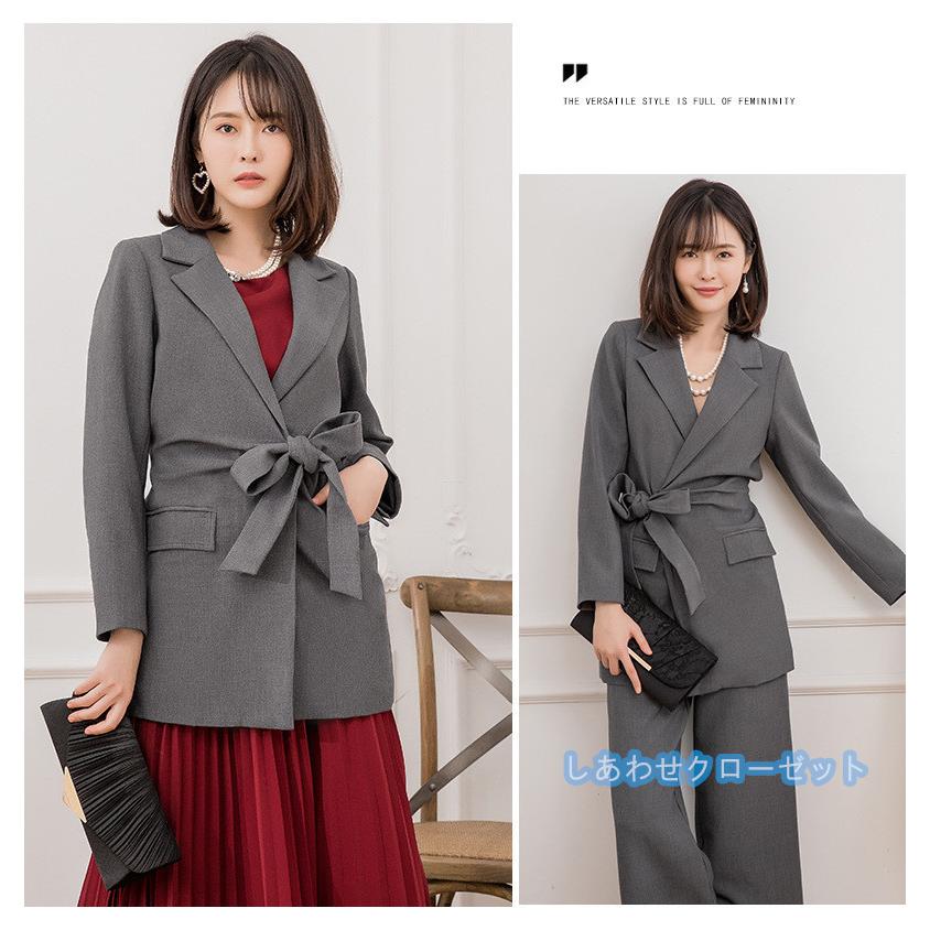 セットアップスーツ レディース パンツスーツ 結婚式 フォーマル