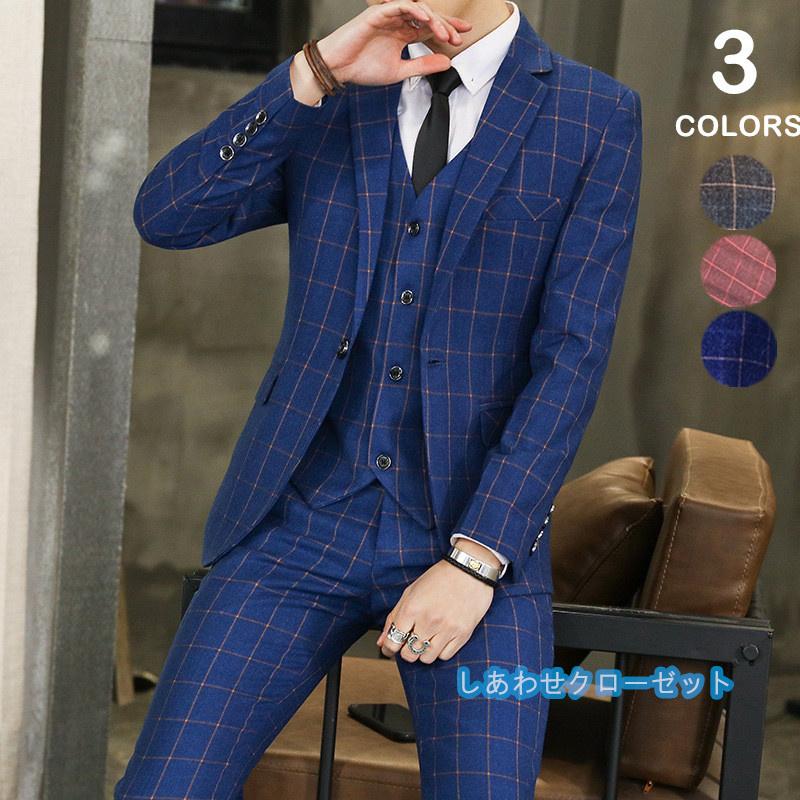 美品✨3ピース SUIT SELECT セットアップスーツ　チェック柄　現行ダグ 美品✨3ピース SUIT SELECT セットアップスーツ チェック柄 現行ダグ