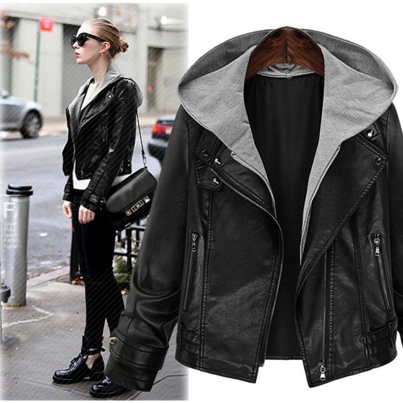 レディース レザージャケット 革ジャン ライダースジャケット ブルゾン バイク レザージャケット アウター コート フェイクレザージャケット フード付き Npy22 しあわせクローゼット 通販 Yahoo ショッピング