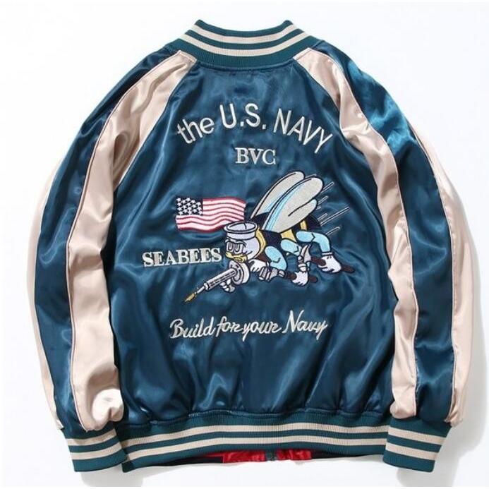 上品質 メンズ フライトジャケット 横須賀 MA-1 リバーシブル