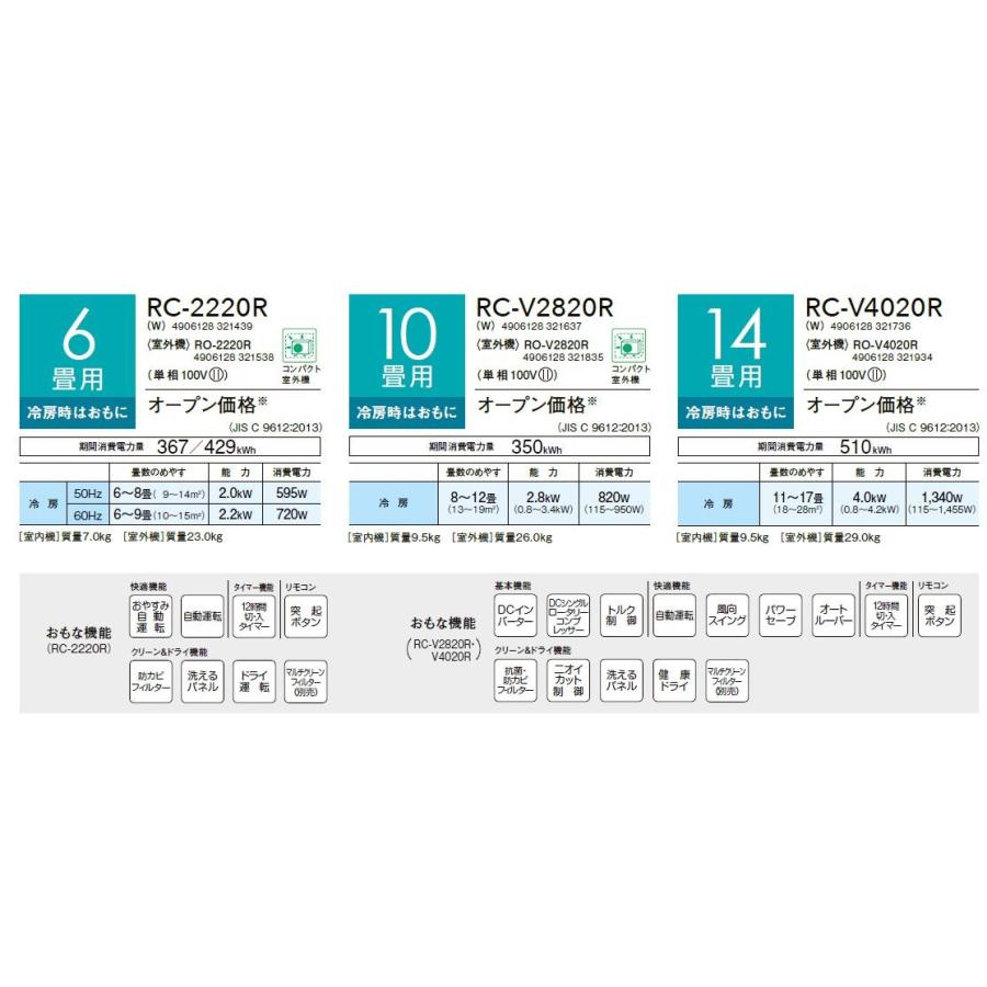 事業者様限定 コロナ Rc V40r 冷房専用エアコン 14畳程度 Rc V40r しあわせ設備next 通販 Yahoo ショッピング