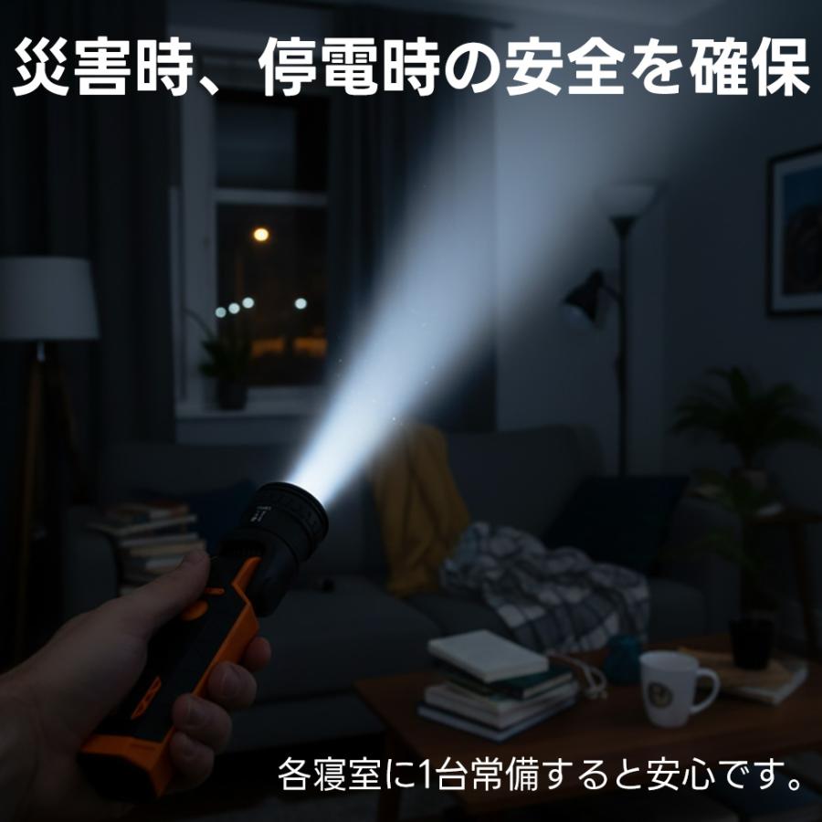 懐中電灯 led USB充電式 超強力 ハンディライト 超高輝度 ledライト