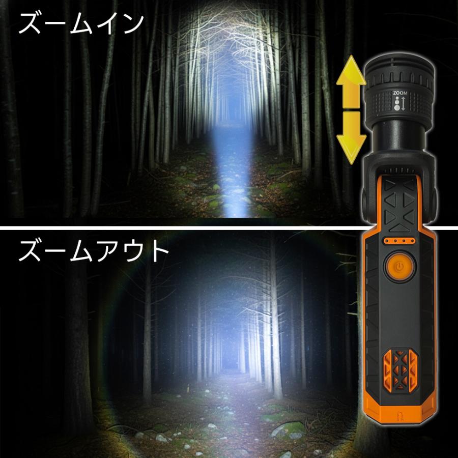 懐中電灯 led USB充電式 超強力 ハンディライト 超高輝度 ledライト