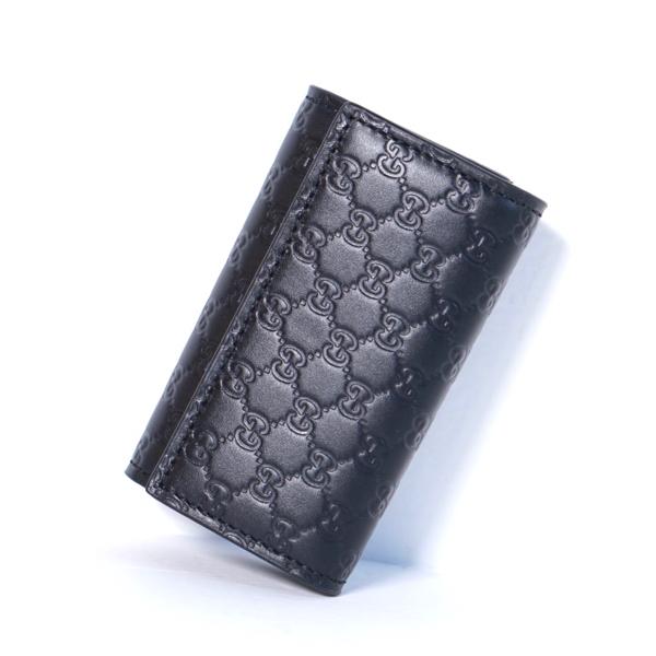 GUCCI グッチ キーケース マイクロ GGシマ 6連 ブラック 新品 GUCCI グッチ キーケース マイクロ GGシマ 6連 ブラック 新品