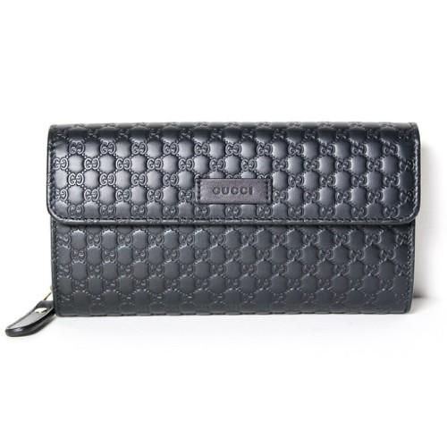 グッチ 長財布 GUCCI 多収納 二つ折りラウンドジップ小銭入れ付き 449364 BMJ1G 1000 マイクログッチシマ ブラック 黒 新品正規品  送料無料 ブラック｜shibaryu｜02