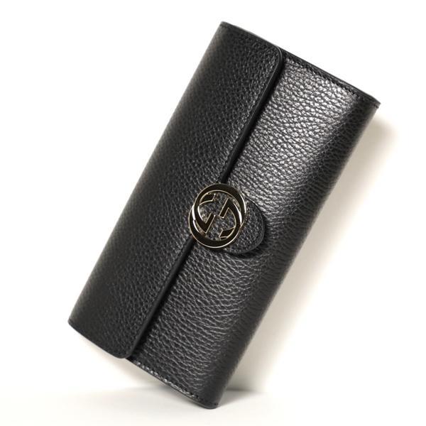 グッチ GUCCI 長財布 インターロッキングG 二つ折り ブラック 615524 CAO0G 1000【純正☆紙袋リボン選択可】レディース 正規アウトレット品  送料無料｜shibaryu｜04