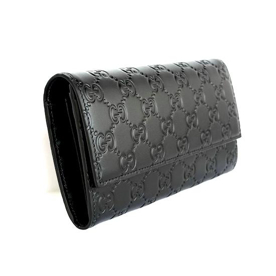 GUCCI 最新作! グッチ 二つ折り 長財布 ブラック 779785 CWC1G
