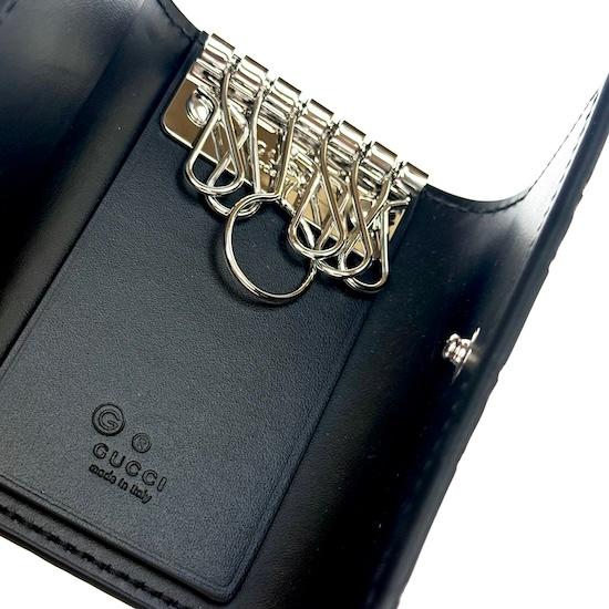 GUCCI 最新作! グッチ 6連 キーケース グッチシマ ブラック GUCCI 最新作! グッチ 6連 キーケース グッチシマ ブラック
