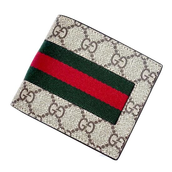 GUCCI（グッチ） 最新作! メンズ 財布 二つ折り小銭入れ付き GG