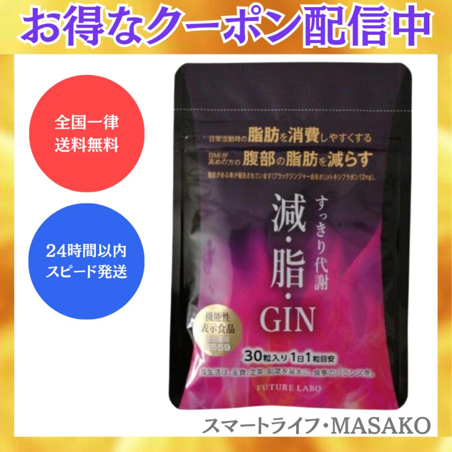 減脂GIN 30粒 減脂ジン ゲンシジン ブラックジンジャー ポリ
