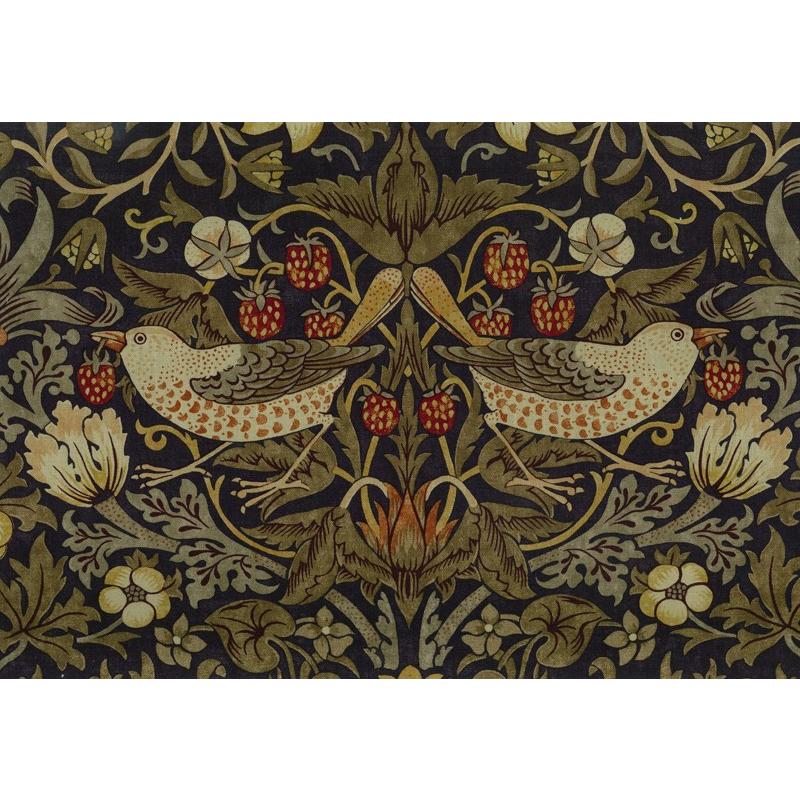 【テーブルライト】最終セール！ADS-002str-V 輸入テーブルスタンド Fabric by BEST OF MORRIS モリス- Strawberry Thief（イチゴ泥棒）
