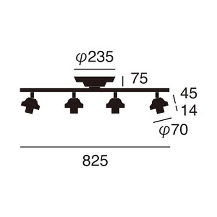 ARTWORKSTUDIO（アートワークスタジオ） AW-0430 4灯シーリング本体