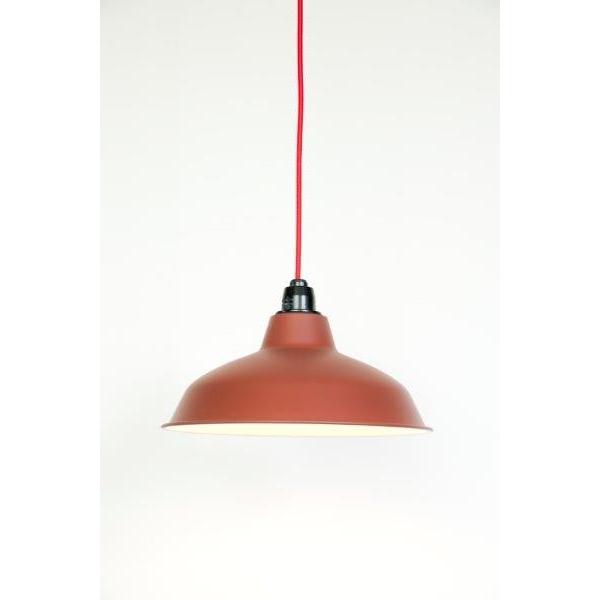 数量限定　レトロモダンペンダントライト　セード/茶 コード/レッド /CSP-112BR-R