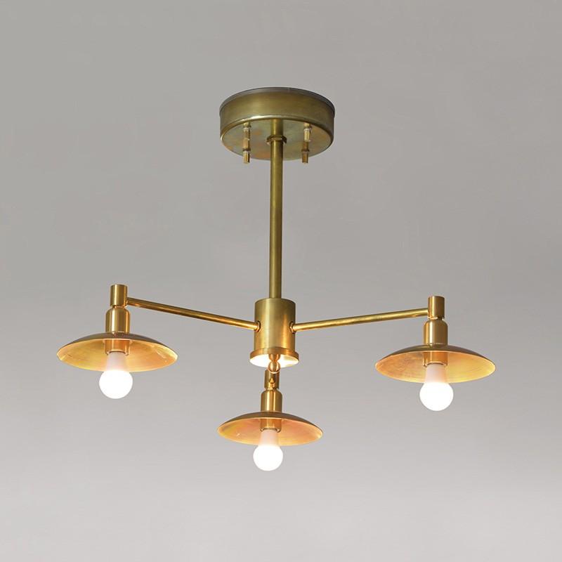 インダストリアル 照明 真鍮 3灯 ペンダント ライト SSL103B　純国産 シバタ照明