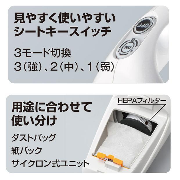 京セラ kyocera 18V 充電式 クリーナー DHC181L5 黒 白 電池パック 充電器 付 セットの画像