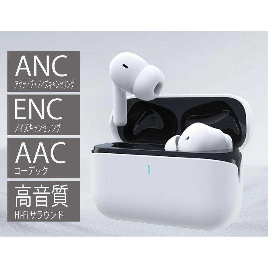 ブルートゥース イヤホン ノイズキャン 新発売 ワイヤレスイヤホン ANC ノイキャン bluetooth5.4 iPhone