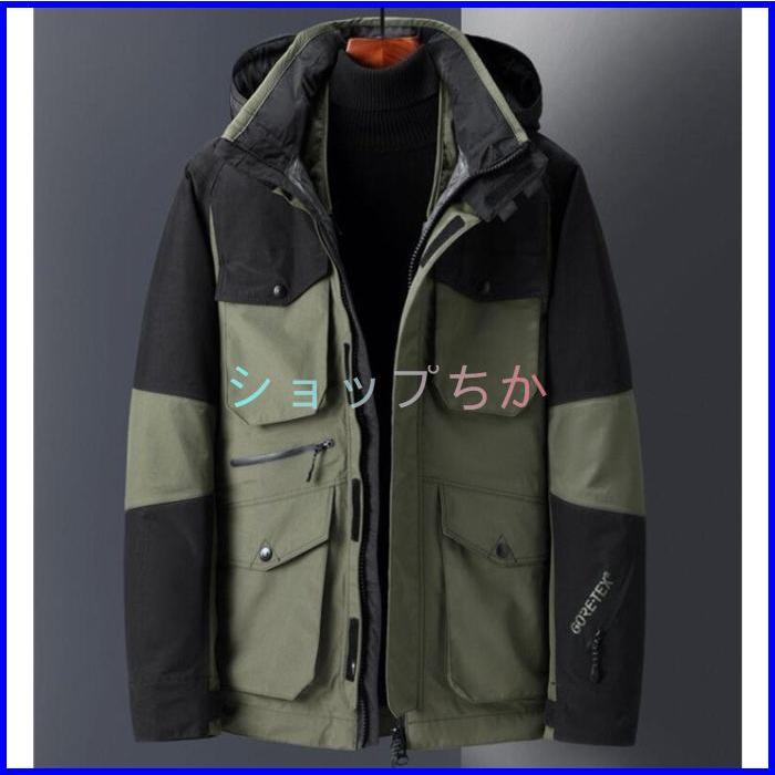 ダウンジャケット メンズ 防水 ダウン アウトドア ダウンコート 2点セット ダウンジャケット 暖かい フード 冬