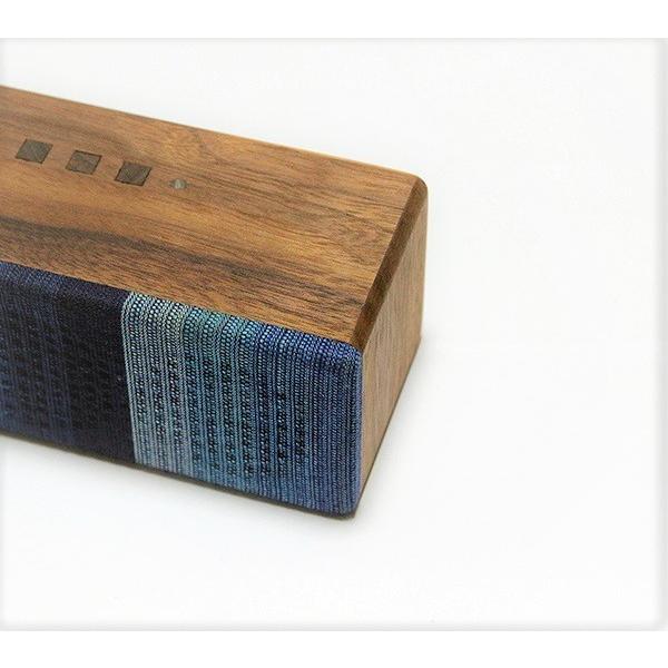ヨシモク サウンドフライSJ 無線スピーカー ブルートゥース  藍グラデーション ウォールナット 高級 日本製 伝統工芸 PC スマホ対応 プレゼント 贈答品 |  | 02