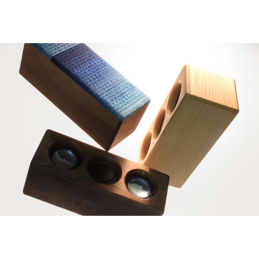 ヨシモク サウンドフライSJ 無線スピーカー ブルートゥース  藍グラデーション ウォールナット 高級 日本製 伝統工芸 PC スマホ対応 プレゼント 贈答品 |  | 03